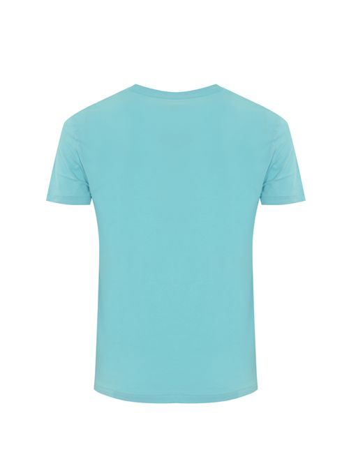 T-shirt in cotone con logo Pony Azzurro POLO RALPH LAUREN | 710671438407